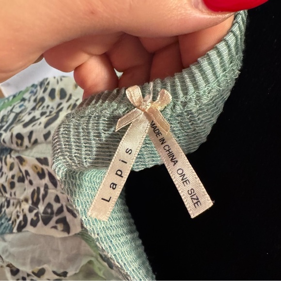 ANTHROPOLOGIE Lapis Boho Convertible Tube Maxi Skirt One Size Green Floral - Picture 4 of 4